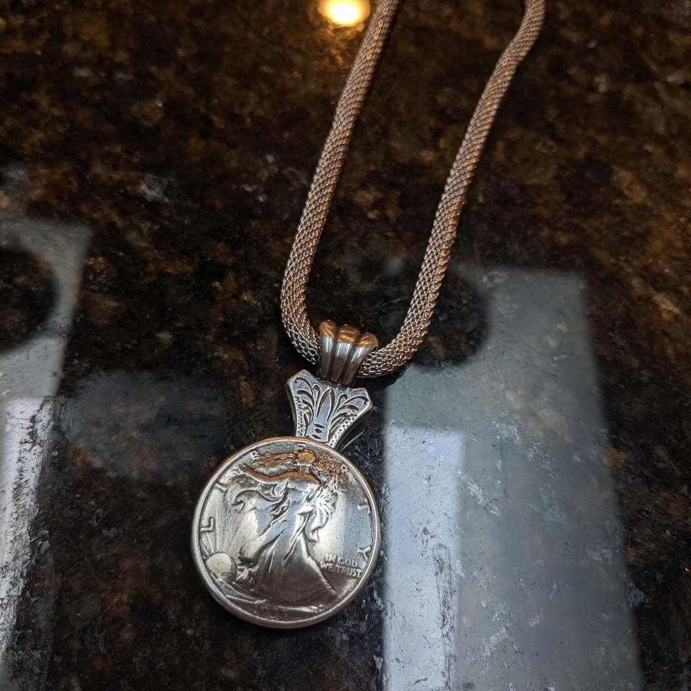 Silver coin Sterling silver necklace